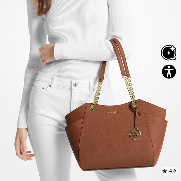 MICHAEL KORS Jet Set Large Saffiano Leather Shoulder Bag - Picture 1 of 10